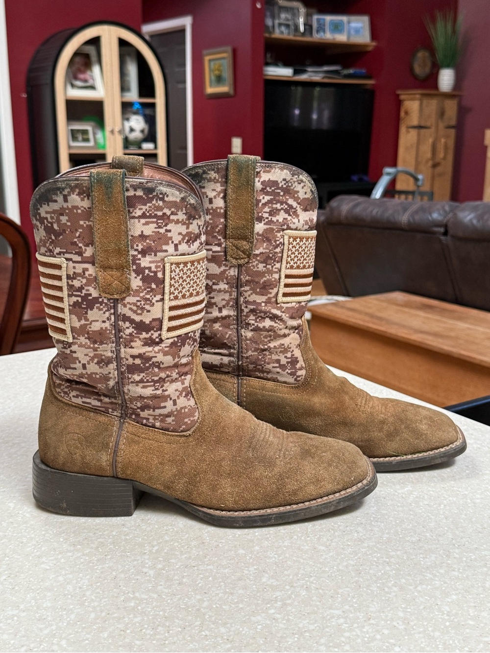 Men's Ariat Patriot Suede Cowboy Boots